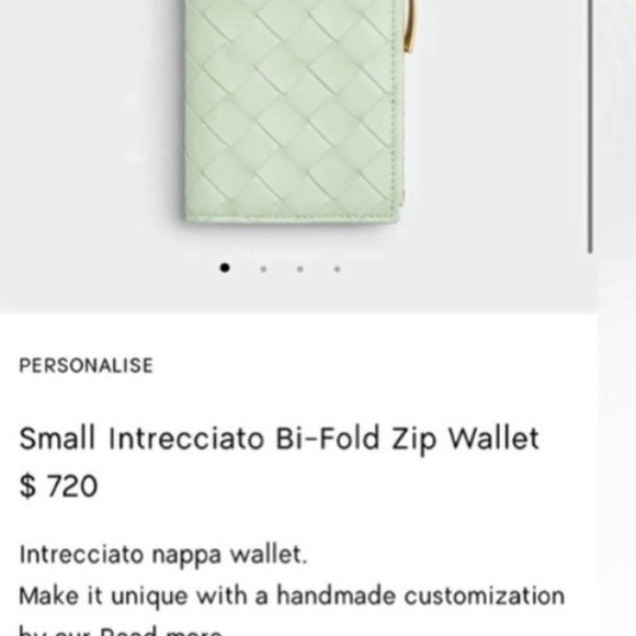 BOTTEGA VENETA Mint Green Leather bi-fold wallet - Picture 7 of 7